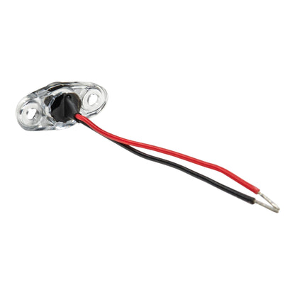 LED Red Mini Surface PC Side Marker Trailer Light - Clear Lens 5" wire