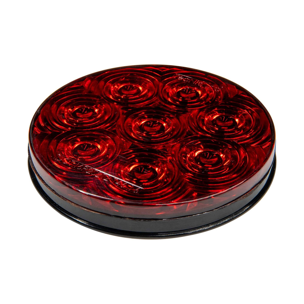 2-Pack Red LED Trailer Lights – 4-Round Stop/Turn/Tail Lights With Mounting Brackets