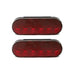 Red 6in Oval LED S/T/T Light -Pack (2)