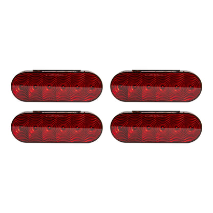 Red 6in Oval LED S/T/T Light