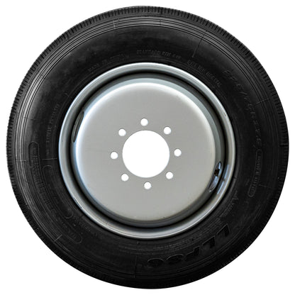 Taskmaster 17.5" 16 capas Radial Trailer Tire &amp; Wheel - ST 215/75R17.5 8 Lug (Dual blanco) - Juego de 4 