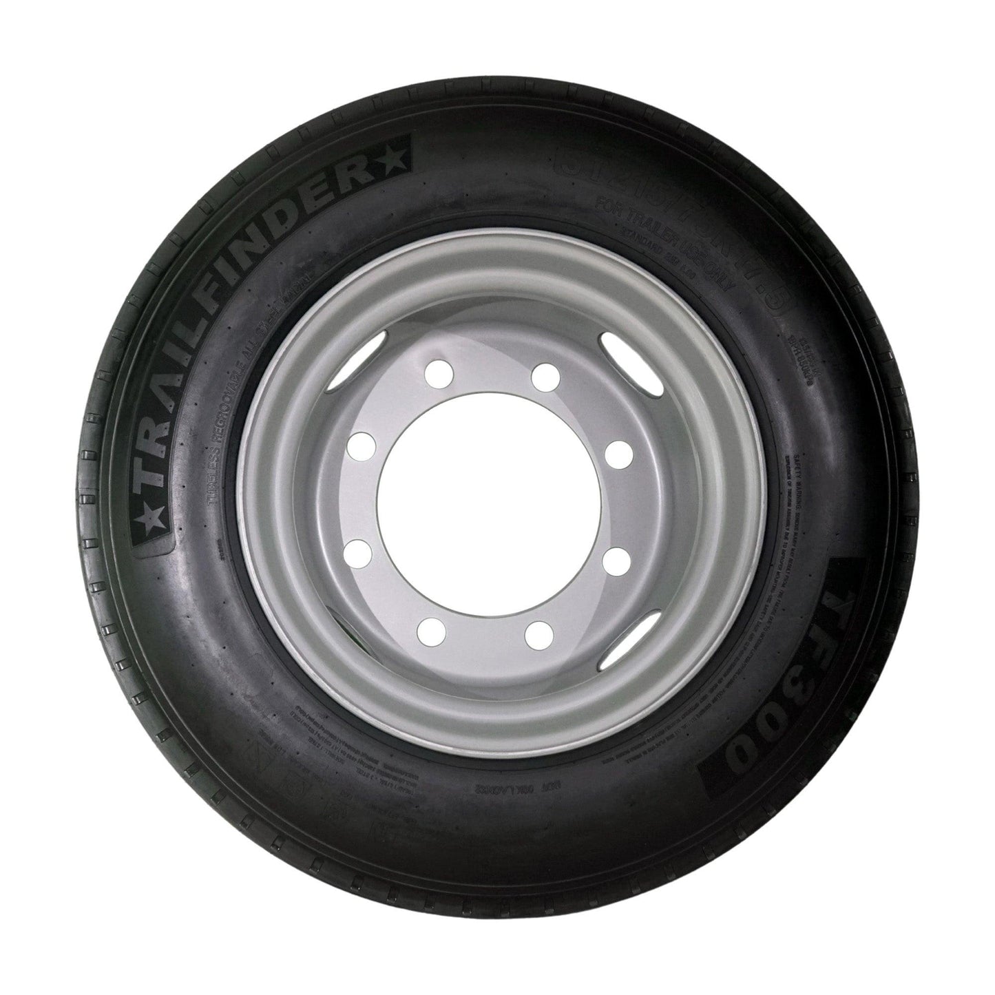 17.5" 18 ply Radial Trailer Tire & Wheel - ST 215/75R17.5 8x275mm Lug (Silver Dual) - Inside View