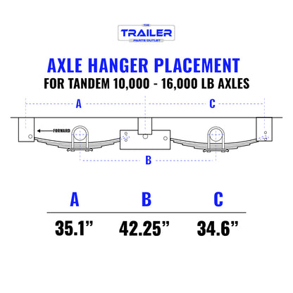 Kit hidráulico de eje TK en tándem Lippert de 16 000 lb - Capacidad de 32 K (serie de ejes) 