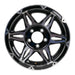 15" x 5" - 5 Lug Aluminum Machined with Black Center Trailer Wheel - 5 x 4.5" Single