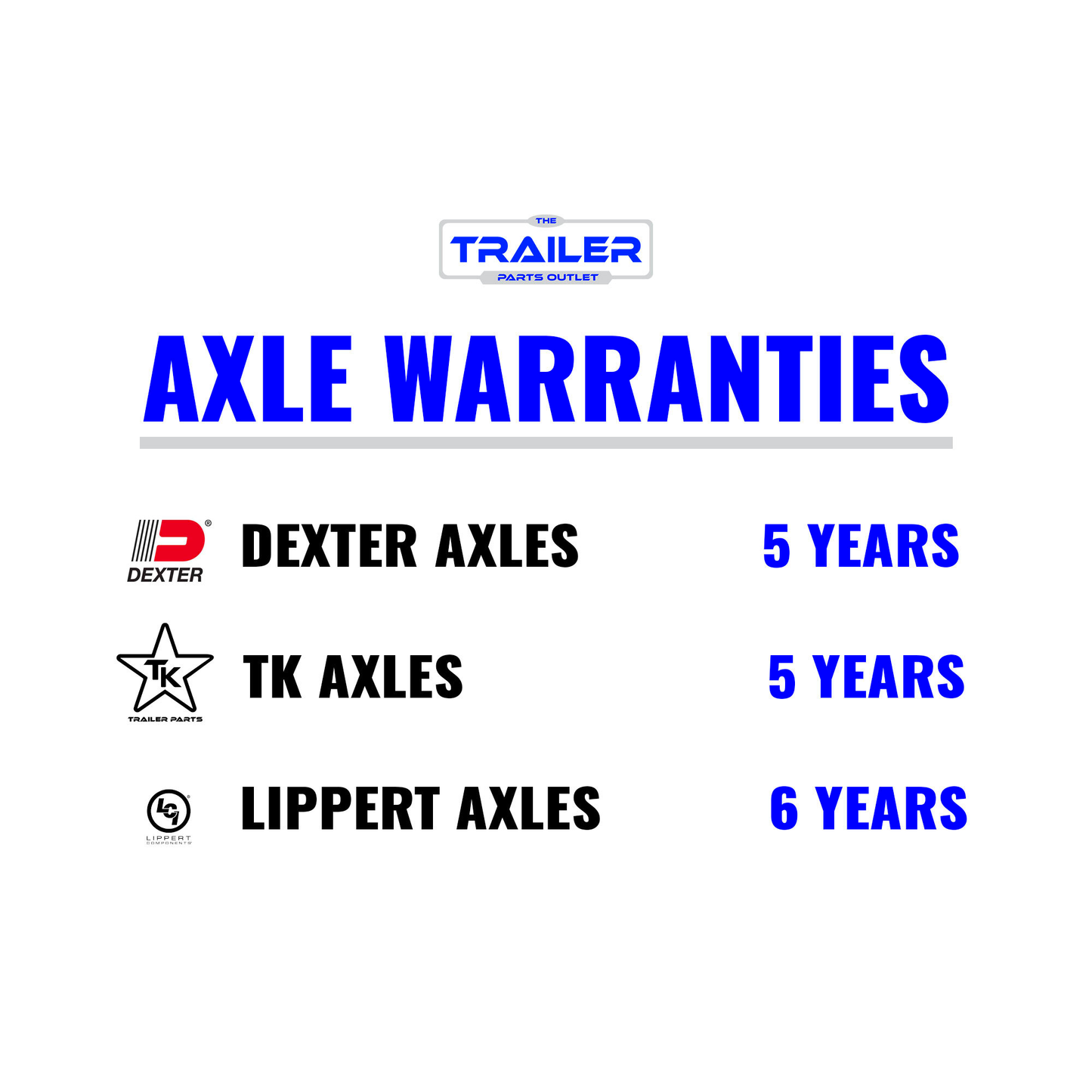 3.5k TK Trailer Axle - 3500 lb Idler 5 lug - Dexter Compatible