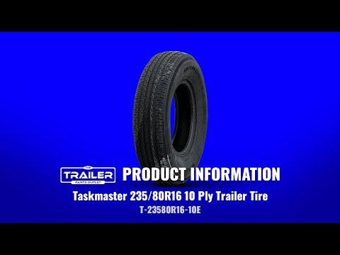 Upgrade your trailer's journey with our Taskmaster 16" 10-ply radial trailer tire, an exceptional fit for various trailer types. Featuring a radial steel-belted construction and designed for use on medium-duty highway and off-road use trailers, it's the perfect partner for lowboys, utility trailers, flat beds, hay haulers, dump trailers, car haulers, and more.