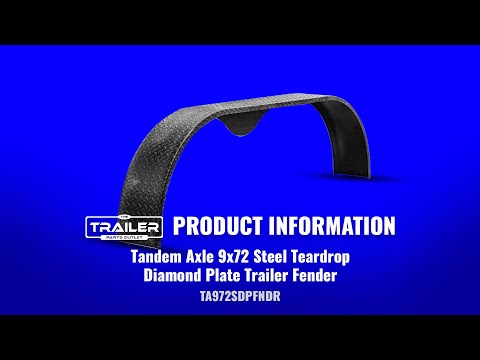 Get ready for the ultimate trailer fender upgrade! Introducing the Steel Teardrop Diamond Plate Trailer Fender designed for tandem axle trailers. This fender is built to last with its robust 14-gauge steel construction, ensuring strength and durability. The dark matte color adds a rugged and stylish look that holds up even after getting splattered in mud from the road.
