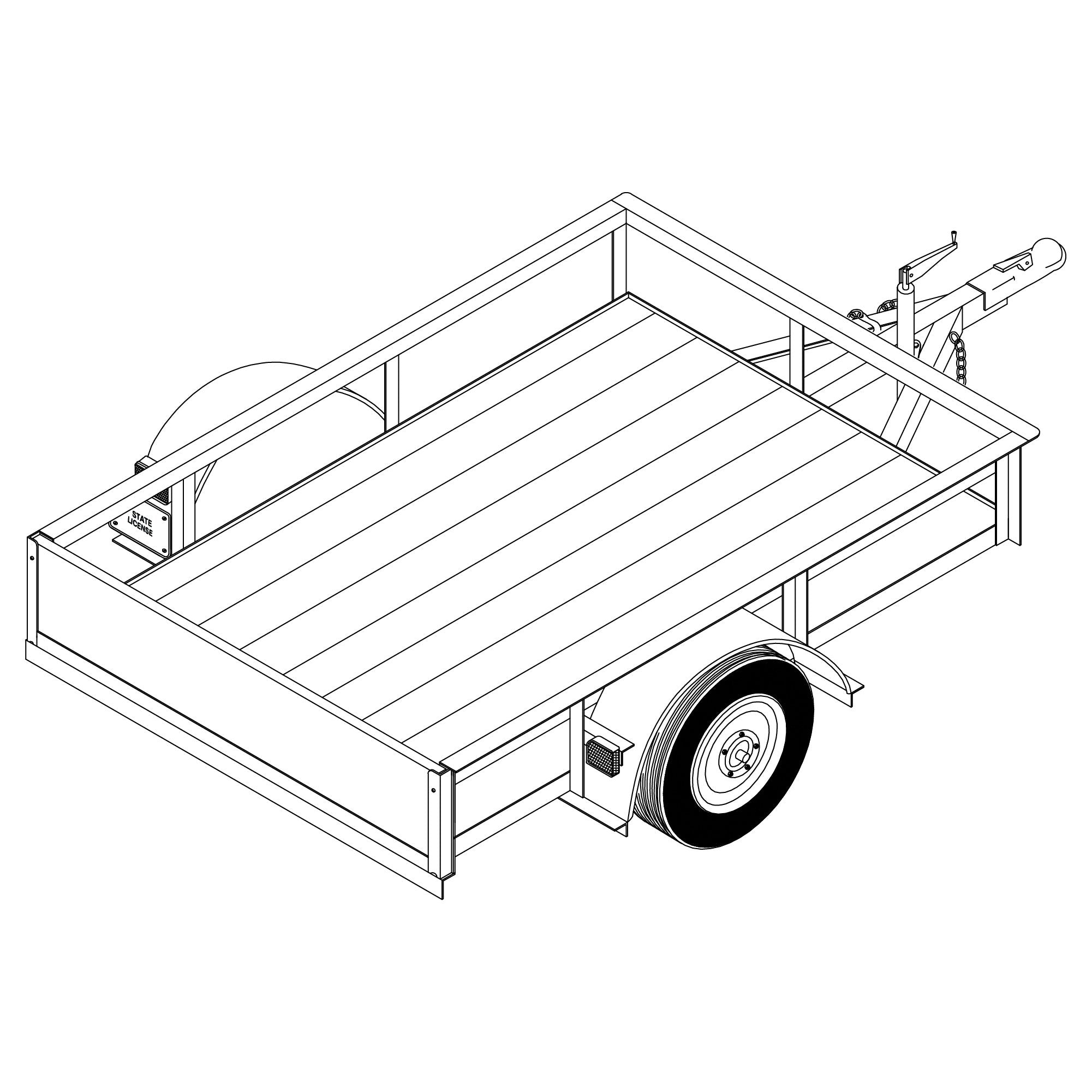 3500 lb Drop Trailer Axles