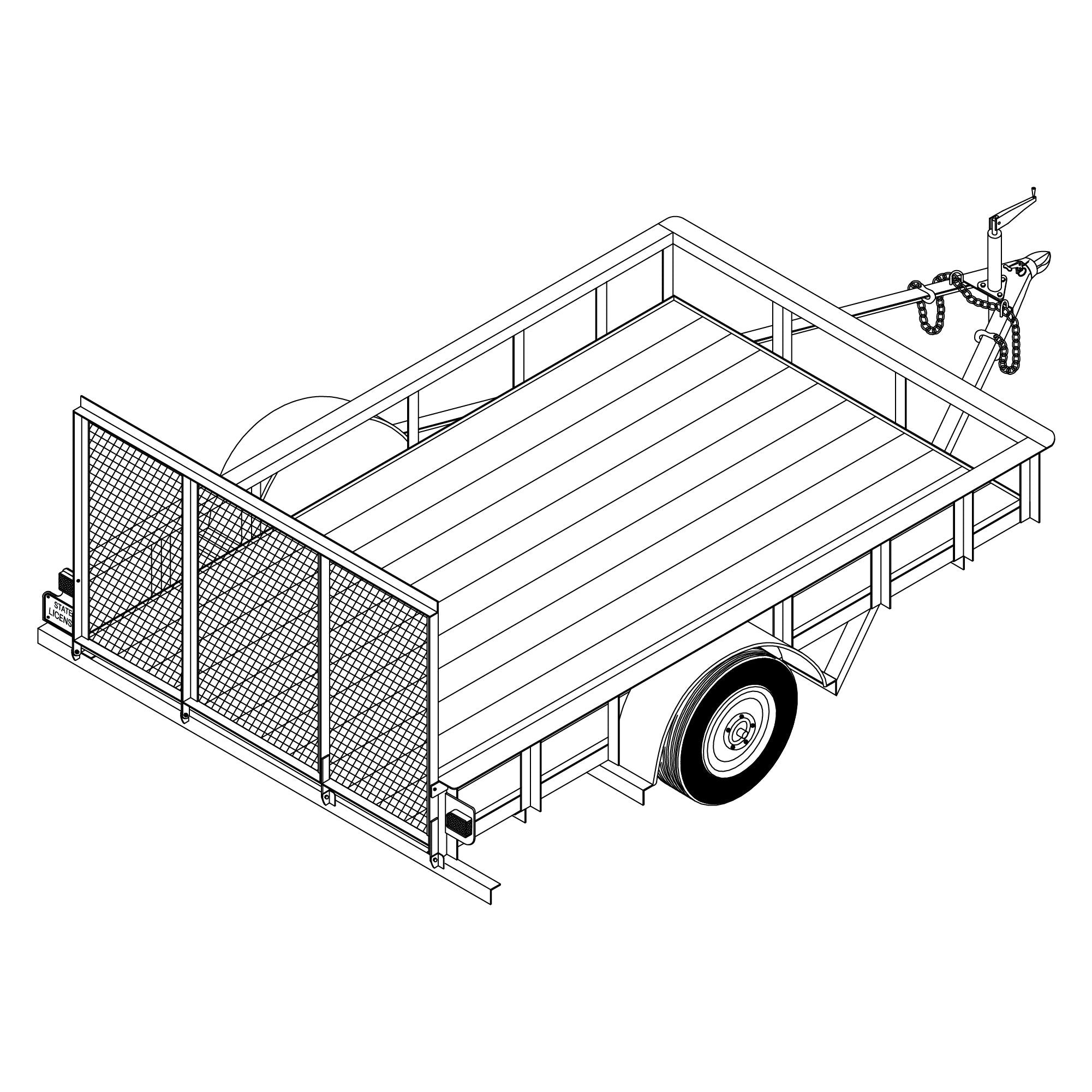 3500 lb Drop Trailer Axles