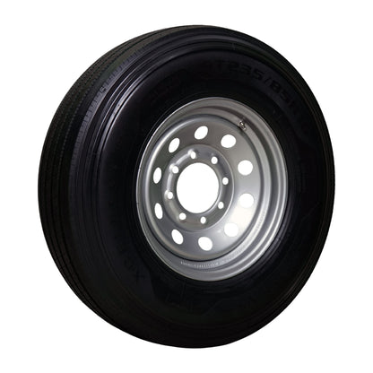 Trailstar 16" 16 ply Radial Trailer Tire & Wheel - ST 235/85 R16 8 Lug (Silver Mod)