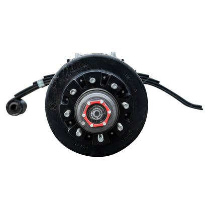 12k Lippert Trailer Axle Sprung - 12000 lb Electric Brake 8 lug (With Springs and Ubolts)