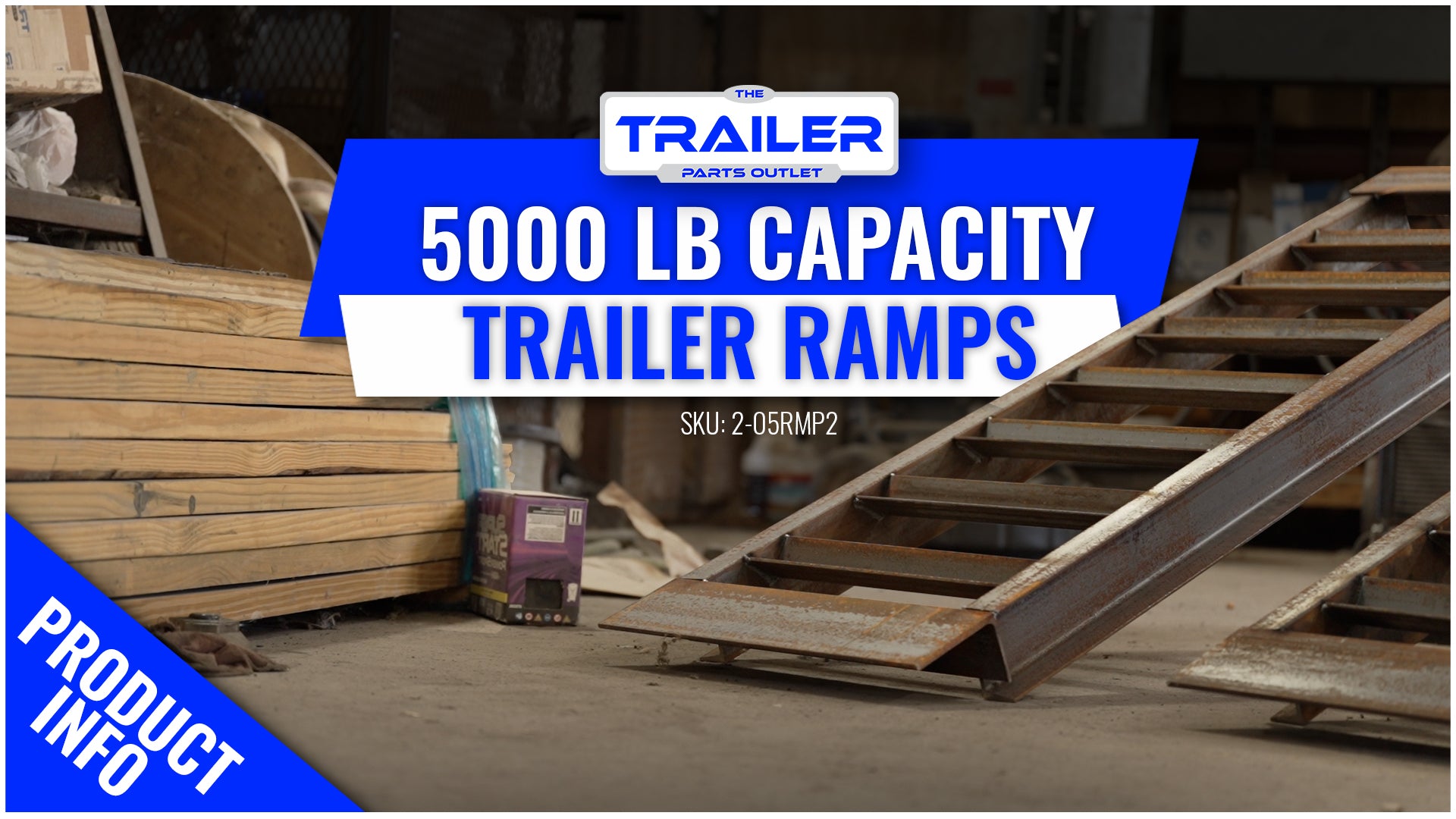 Pair of 2" Angle Iron Steel Loading Ramps (5,000 lb Capacity) Product Video -  2-05RMP2 - Product Overview Video  - The Trailer Parts Outlet - Nation Wide Shipping - National Trailer Parts Supplier