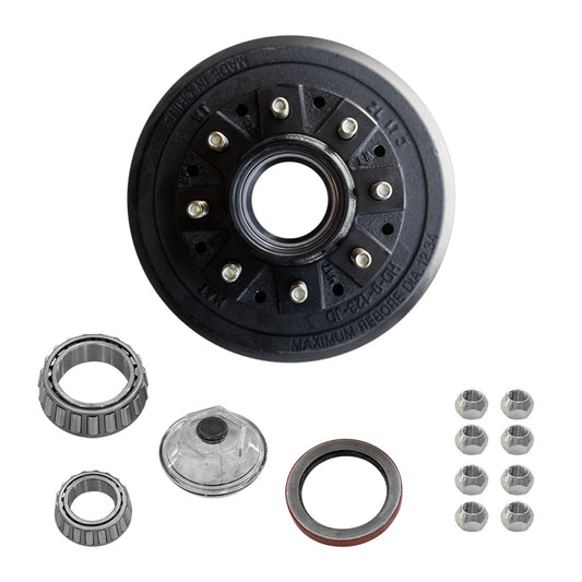 9K General Duty Trailer Axle Hub and Drum Assembly - 8 lug