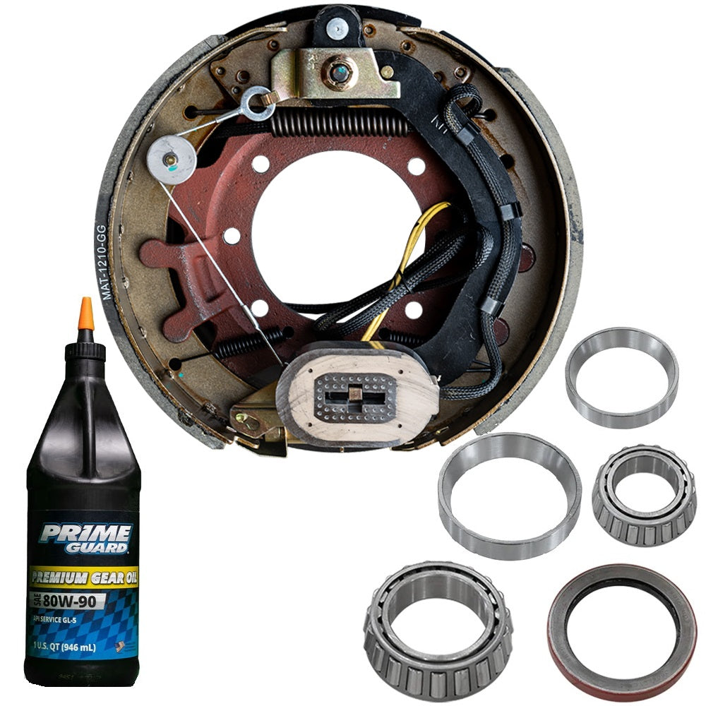 9000 lb Trailer Axle Electric Brake Replacement Kit 9K Capacity