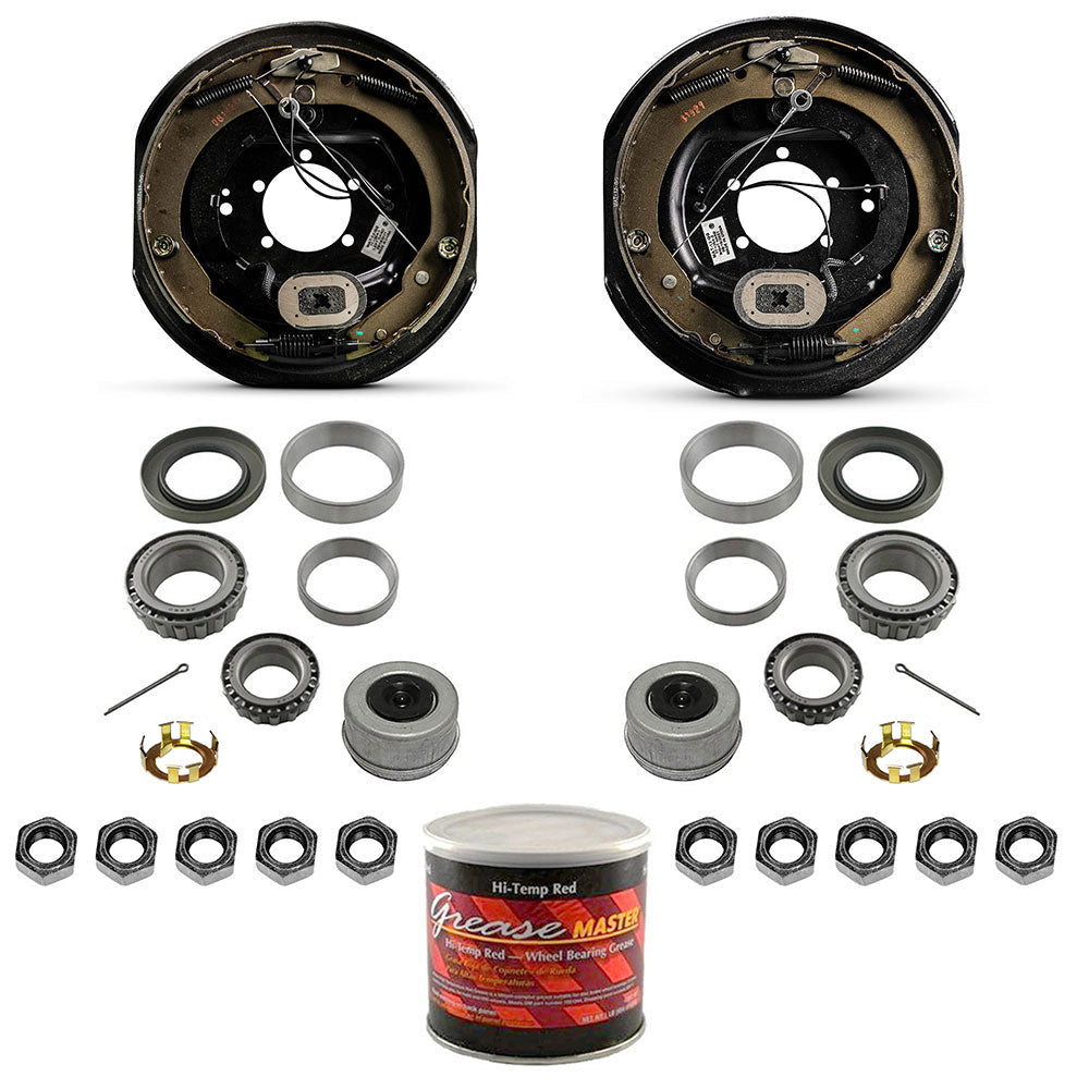 6000 lb Trailer Axle Electric Brake Complete Replacement Kit - 6k Capacity - (12"x2" Right and Left)