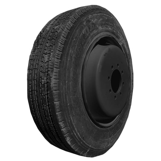 Goodride 17.5" 16 capas Radial Trailer Tire &amp; Wheel - ST 215/75R17.5 8x6.5 Lug (Black Dual) 