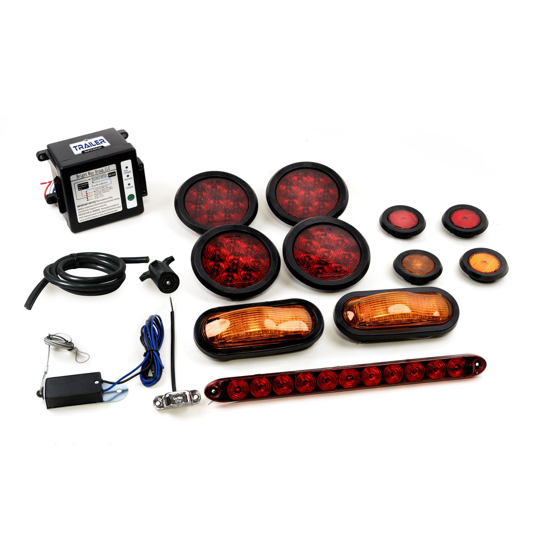 Kit de luces LED redondas para remolque de cuello de cisne, Luces y  Electricidad