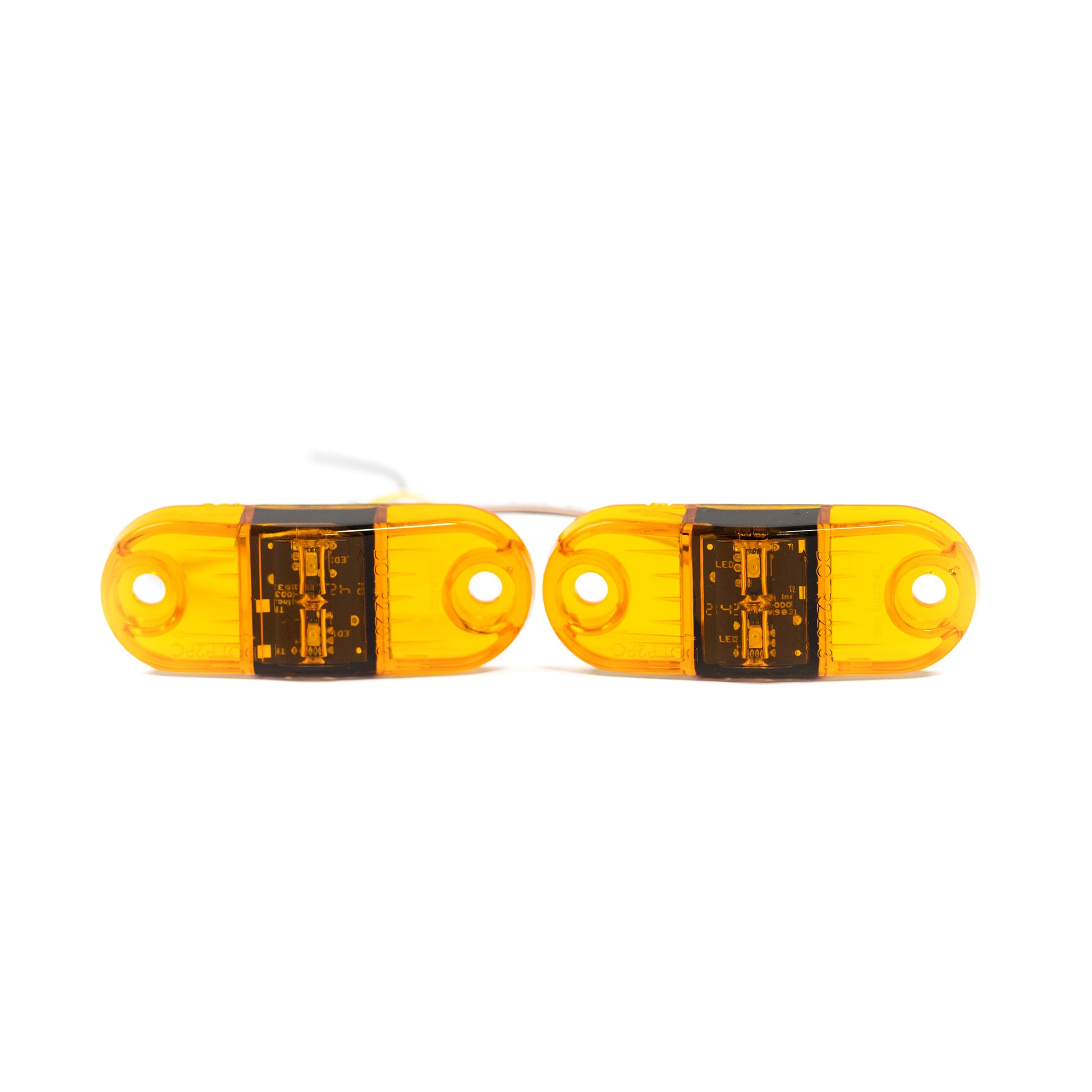 Amber P2/PC Sidemarker LED Light W/ 6" Pigtail (2 Pack)