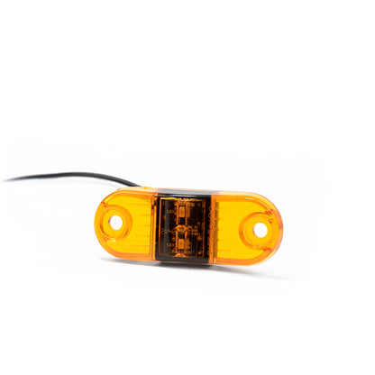 Luz LED de marcador lateral ámbar P2/PC con coleta de 6" (paquete de 2) 