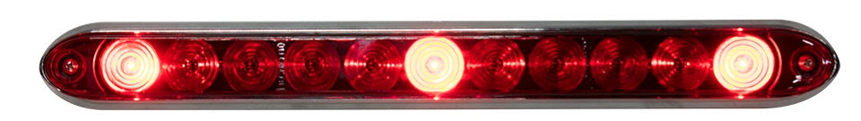 Heavy Duty Sealed ID Light Bar - 3 Red Lights