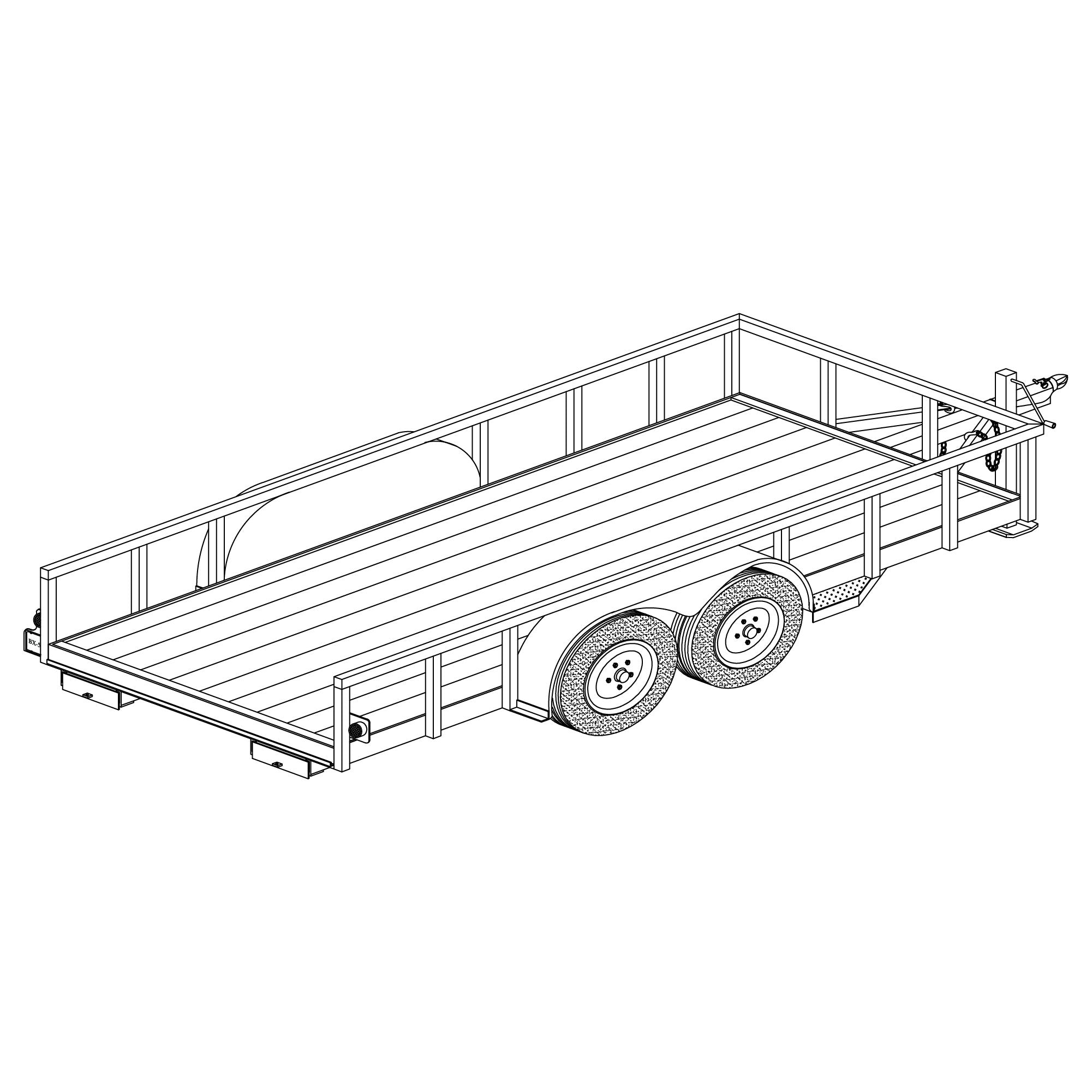 3500 lb Drop Trailer Axles