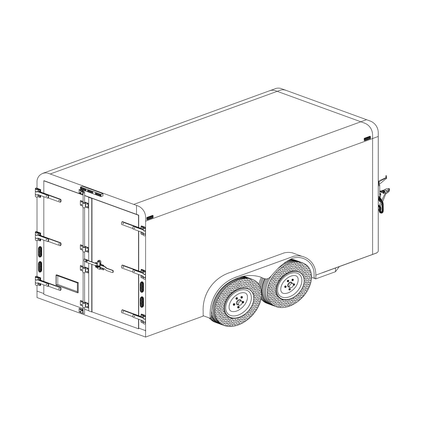 Kit de remolque TK - Master Plan 12CC - Remolque de carga cubierto de 12'x6' (Serie original) 