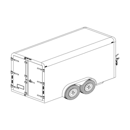 Kit de remolque TK - Master Plan 12CC - Remolque de carga cubierto de 12'x6' (Serie original) 