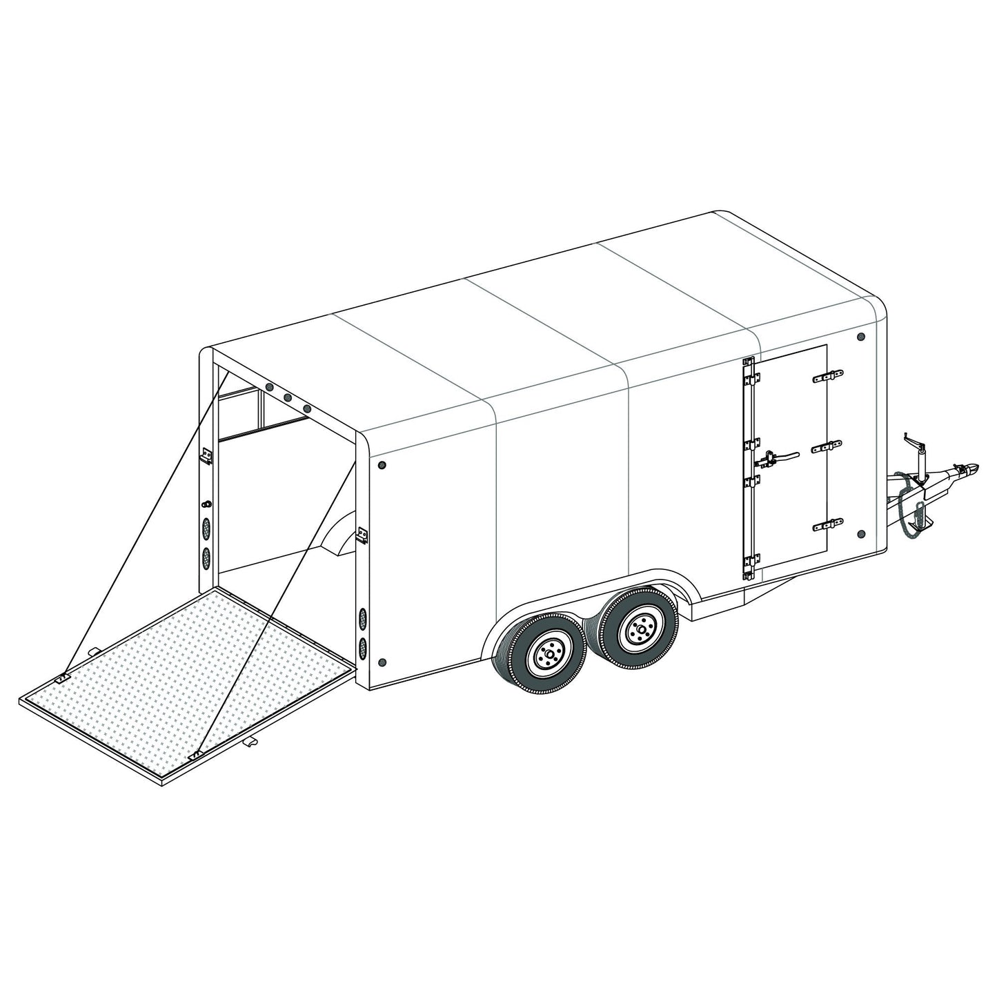 DIY Trailer Plan - 16CC - Covered Cargo Trailer