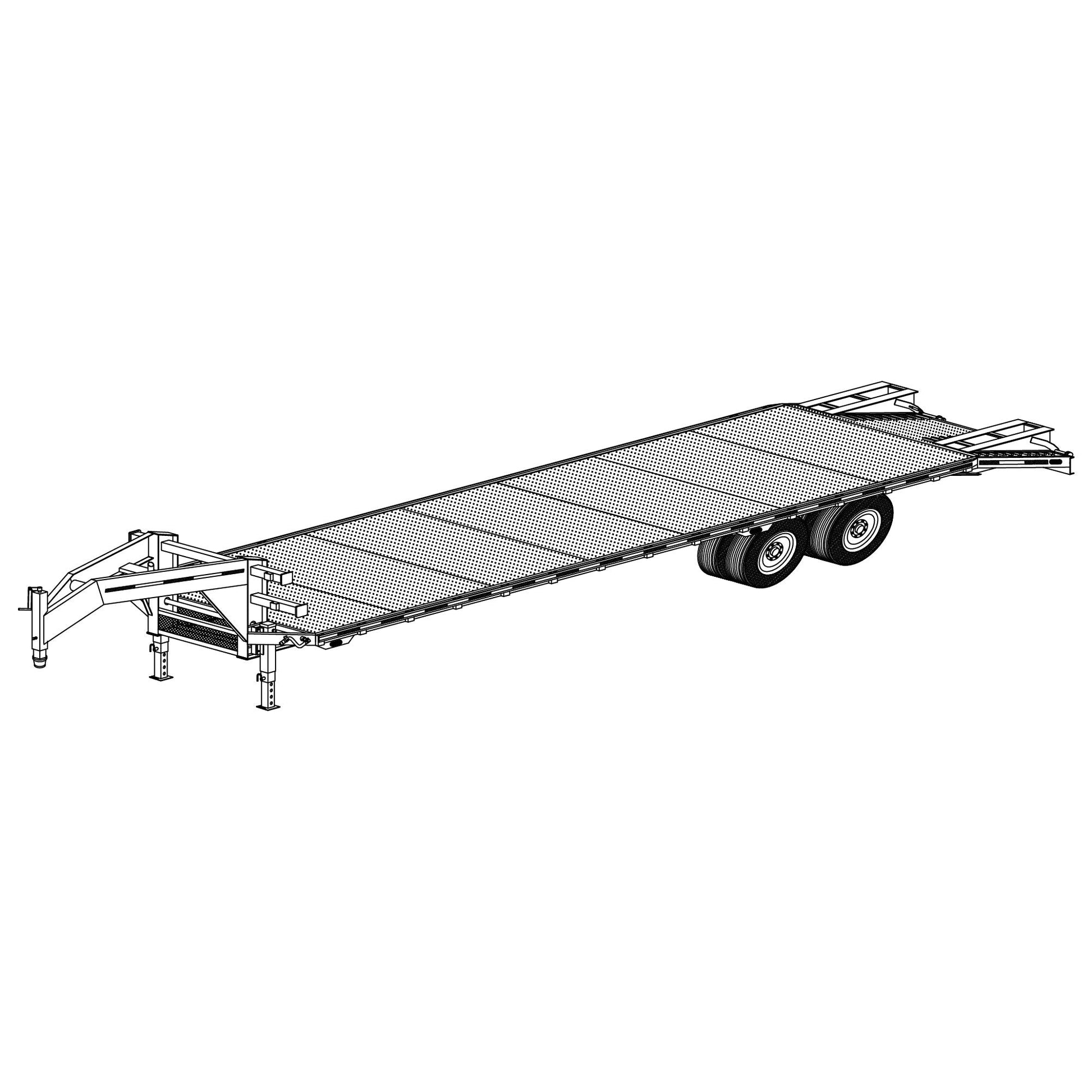 5232 - Dual Tandem 24K Flatbed Deckover | Trailer Parts Outlet